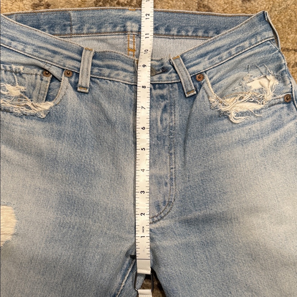 Levi's Light Blue Straight Leg Jeans - Picture 7 of 8